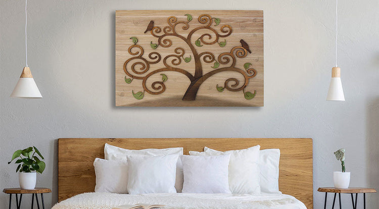 Arredamento autunnale: la nuova tendenza dei quadri in legno