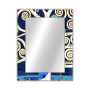 Specchio da parete Albero della Vita Modern con cornice decorativa simbolica, dimensioni 90x70 cm