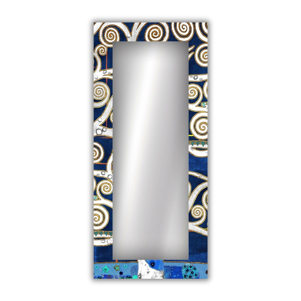 Specchio lungo da parete Albero della Vita Modern con cornice, dimensioni 160x70 cm