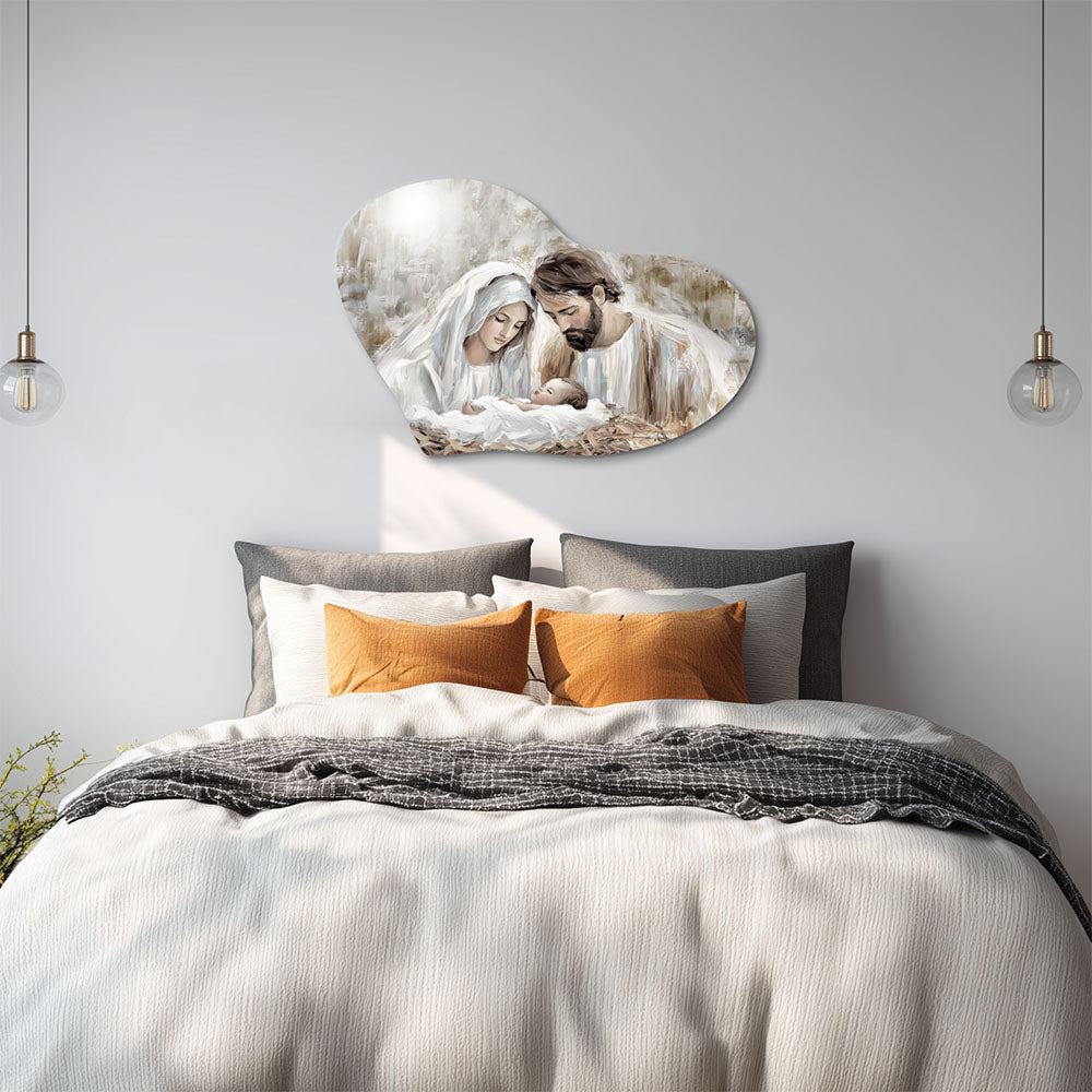 Capezzale Era “Luce Sacra” - Quadro con Sacra Famiglia per Camera da Letto