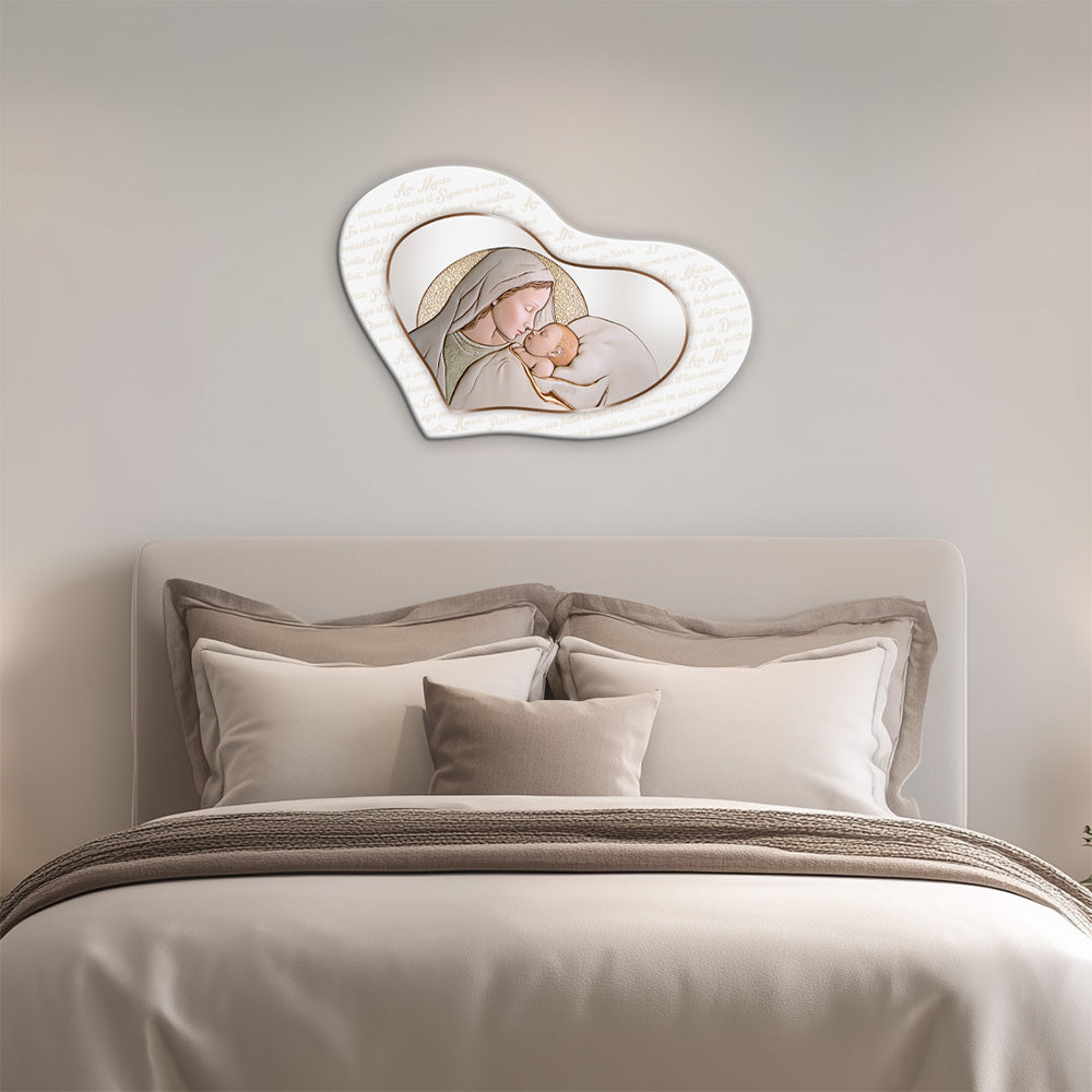 Capezzale Excelsa “Santa Famiglia”- Quadro Sacro Elegante per la Camera da Letto