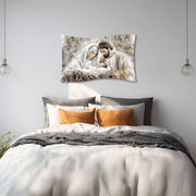 Capezzale Flag “Luce Sacra” con Sacra Famiglia ideale per Camera da Letto