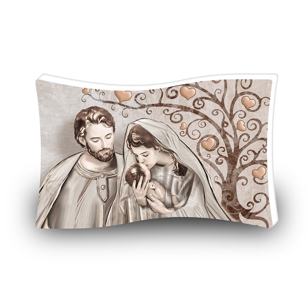 Capezzale Flag Sacra Famiglia “Mary’s Kiss Tree” - Quadro Elegante per Camera da Letto
