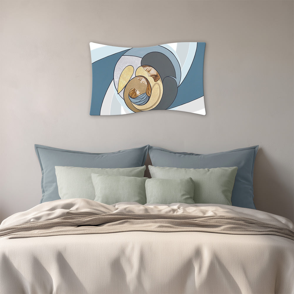 Capezzale Flag "Modern Sacra Famiglia Color" - Quadro Stilizzato per Camera da Letto