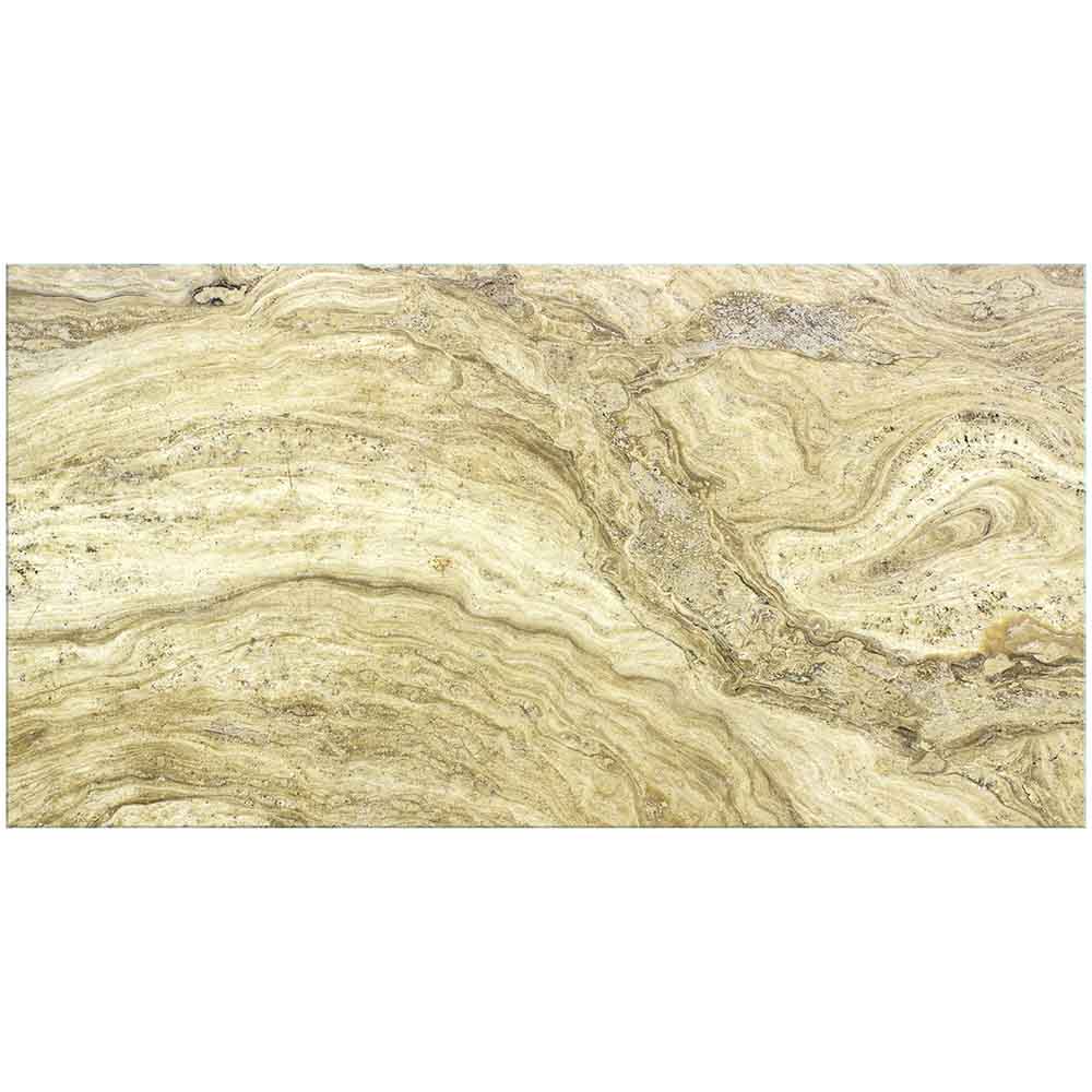 Quadro in plexiglass o vetro con fondo sabbia e venature chiare, effetto marmo delicato e superficie perfettamente lucida.
