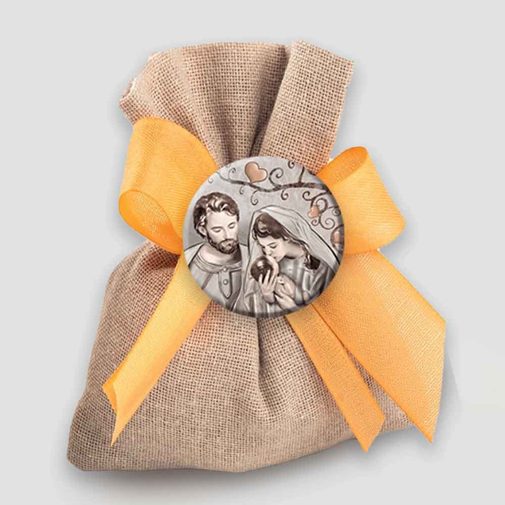 Magnete legno decorativo per chiudipacco, con motivo elegante e raffinato.