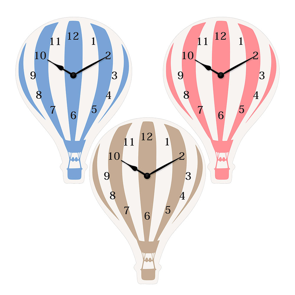 Orologio da Parete per Bambini - Design Mongolfiera a Strisce