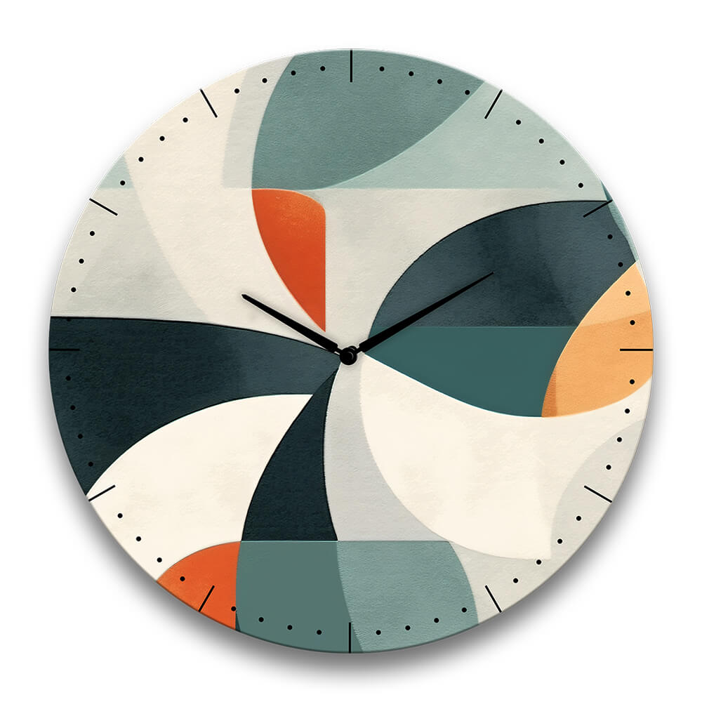 orologio da parete rotondo moderno dallo stile e dai colori minimalisti
