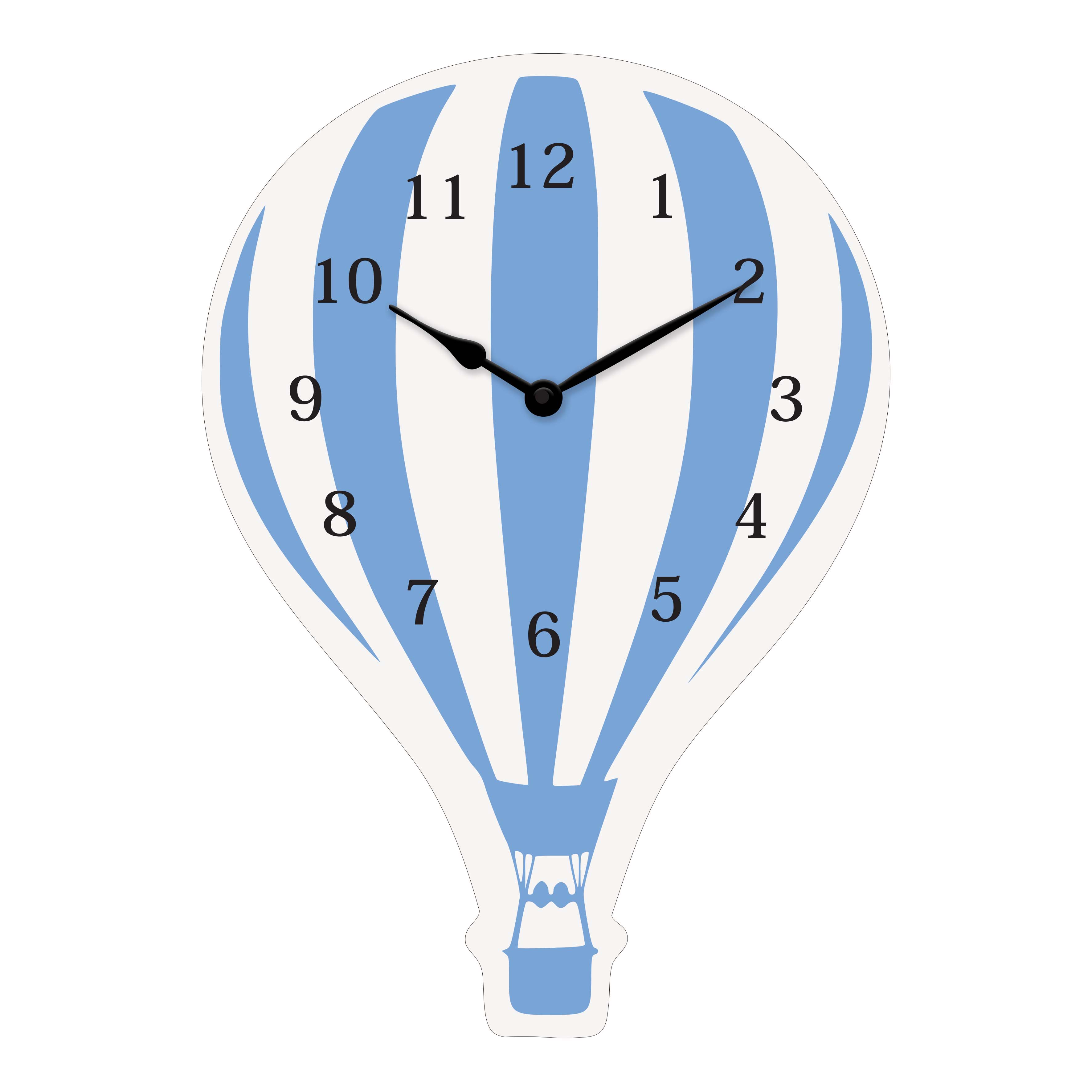 Orologio da Parete per Bambini - Design Mongolfiera a Strisce