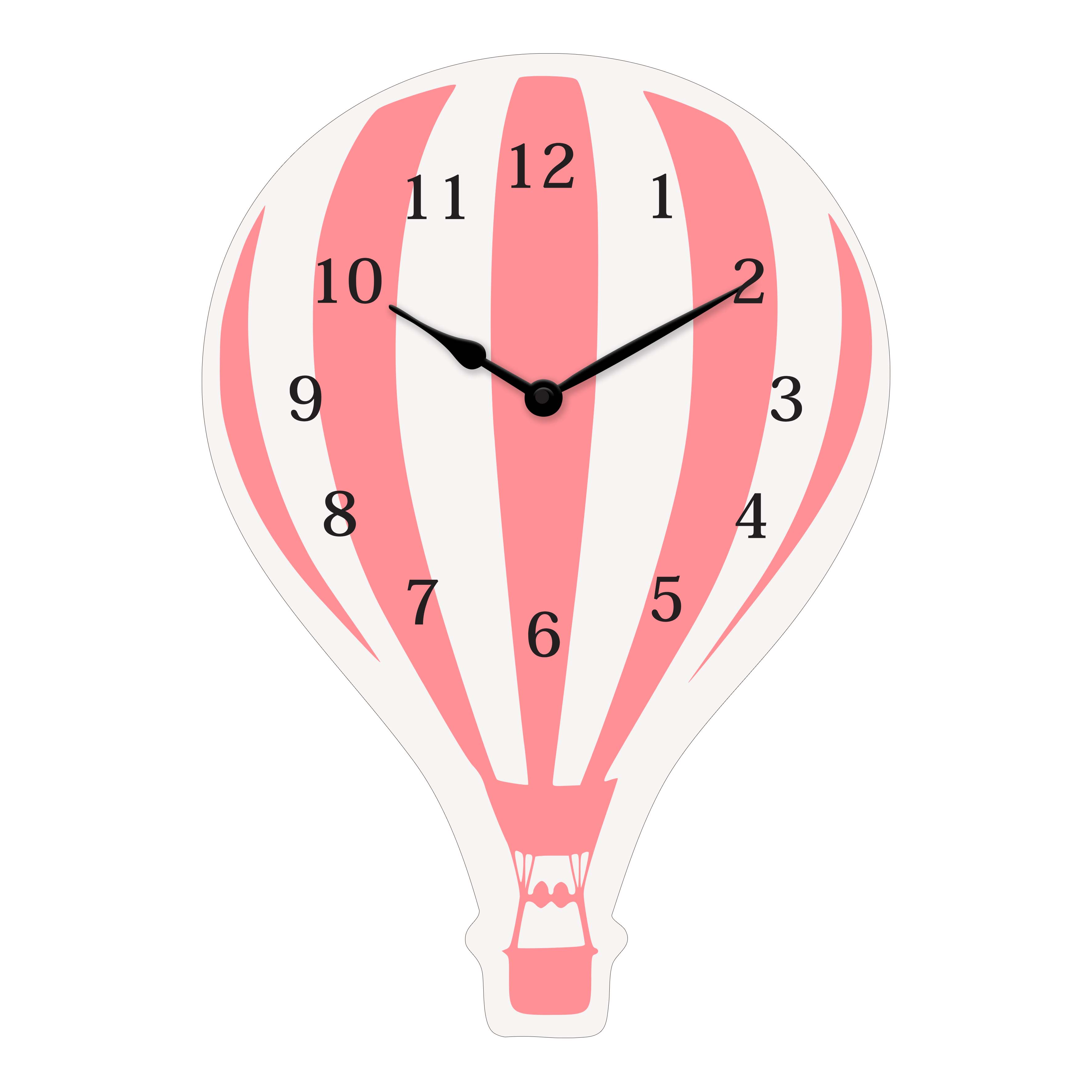 Orologio da Parete per Bambini - Design Mongolfiera a Strisce