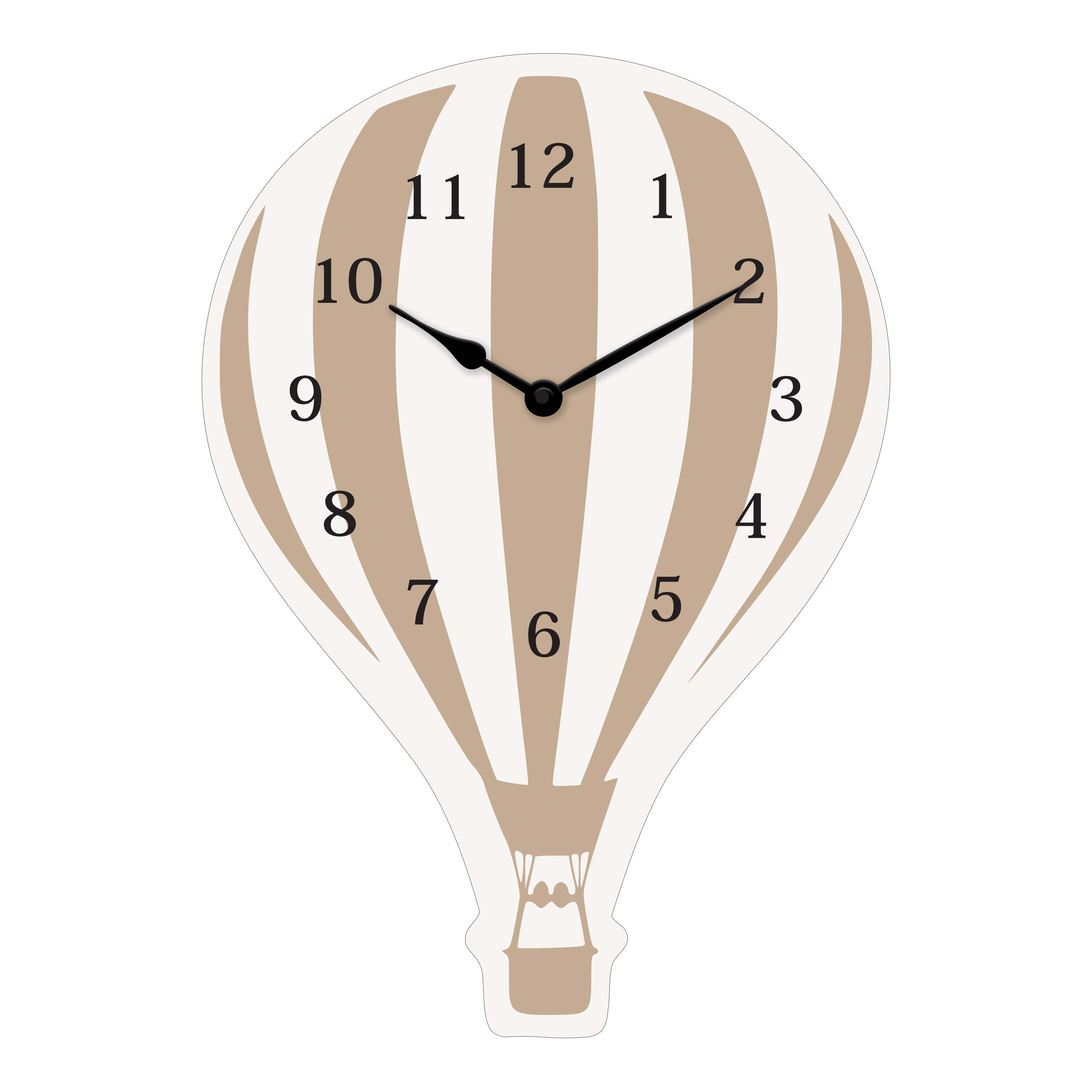Orologio da Parete per Bambini - Design Mongolfiera a Strisce