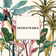 Portafoto vetro quadrato con foglie di banano verdi, perfetto per ambienti naturali e dal tocco esotico.