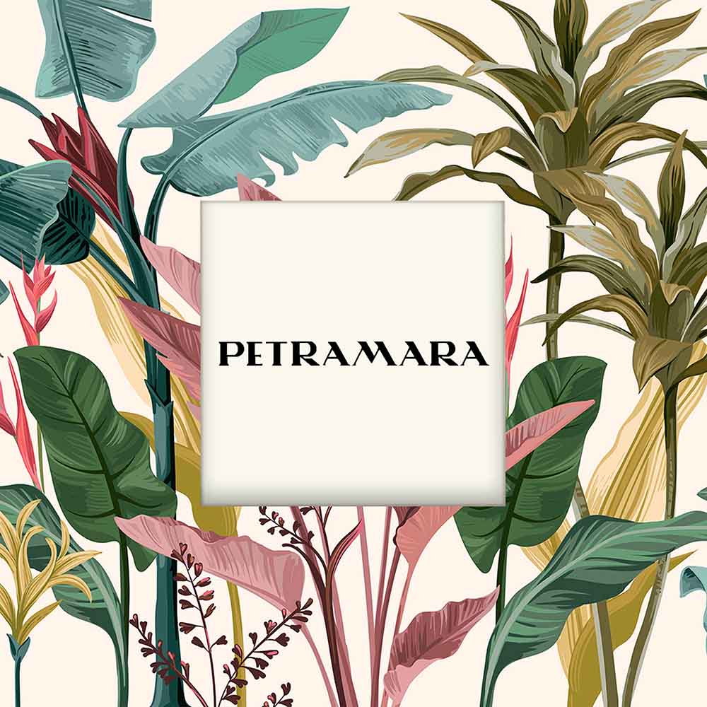 Portafoto vetro quadrato con foglie di banano verdi, perfetto per ambienti naturali e dal tocco esotico.