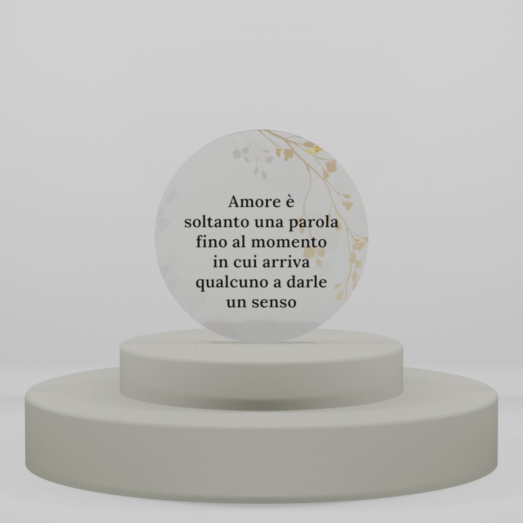 Carica video: Magneti in legno "Amore è soltanto una parola" - Ramo d'Oro (confezione da 12pz)