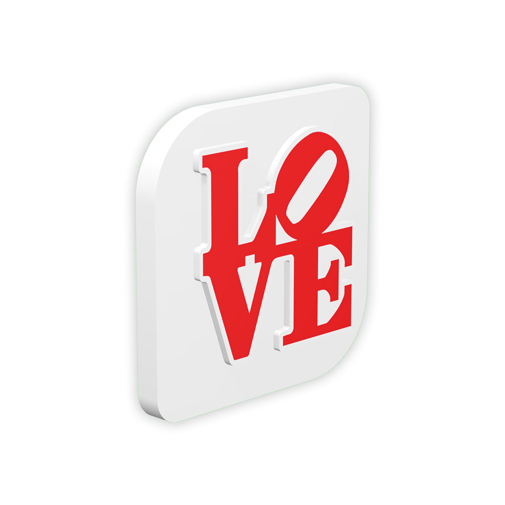 Quadretto in legno 3D Made in Italy "Red Love" - Bomboniera o Idea Regalo Romantica