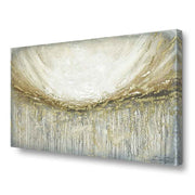 Quadro dipinto a mano con texture materica marrone, visto di lato. Effetto tridimensionale intenso per un design contemporaneo.