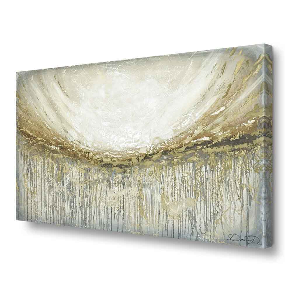 Quadro dipinto a mano con texture materica marrone, visto di lato. Effetto tridimensionale intenso per un design contemporaneo.