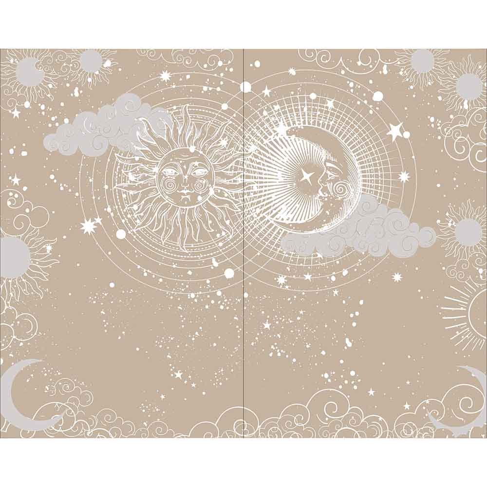 Quadro su tela grande con un’illustrazione suggestiva e astratta, perfetto per chi ama decorazioni evocative e mistiche.