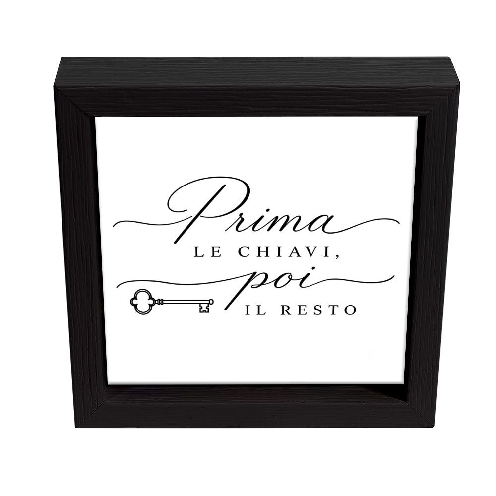 Svuotatasche Moderno in Ceramica e Legno – Prima le Chiavi, Poi il Resto